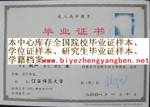 江西财经大学毕业证样本