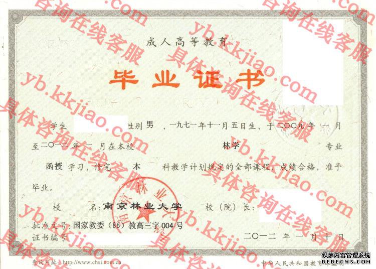南京林业大学<a href='http://www.biyezhengyangben.net/' target='_blank'><u>毕业证样本</u></a>