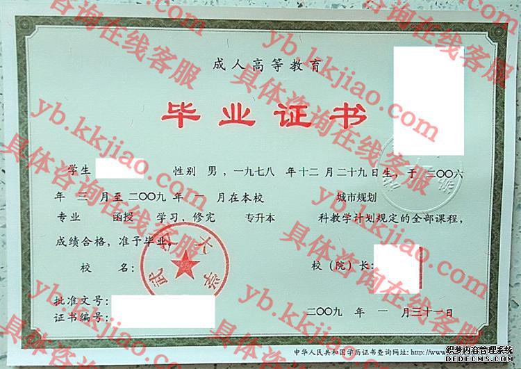 武汉大学毕业证样本