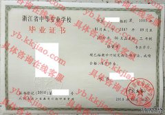 浙江经贸职业技术学院毕业证样本