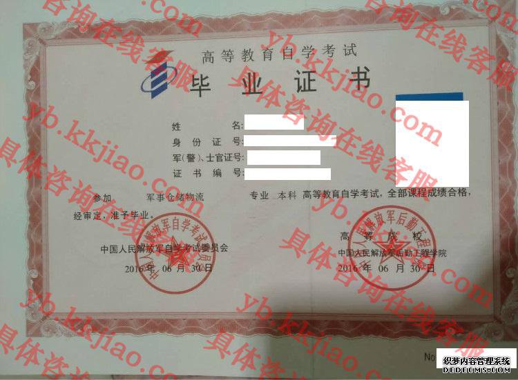 中国人民解放军后勤工程学院<a href='http://www.biyezhengyangben.net/' target='_blank'><u>毕业证样本</u></a>