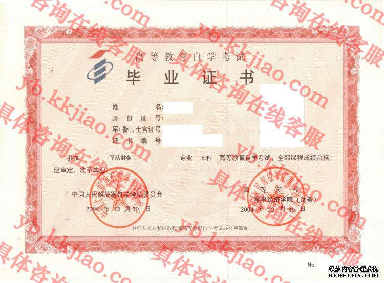 中国人民解放军军事经济学院<a href='http://www.biyezhengyangben.net/' target='_blank'><u>毕业证样本</u></a>