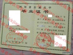 巴中市第三中学毕业证样本