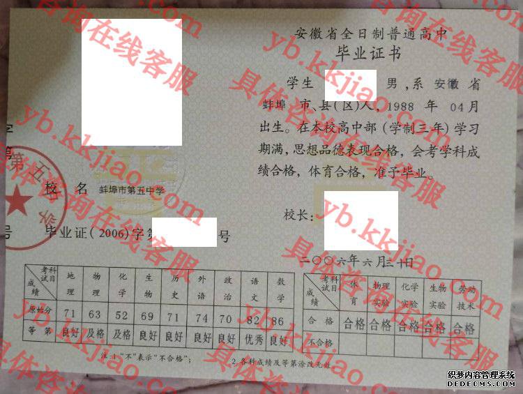 蚌埠市第五中学<a href='http://www.biyezhengyangben.net/' target='_blank'><u>毕业证样本</u></a>
