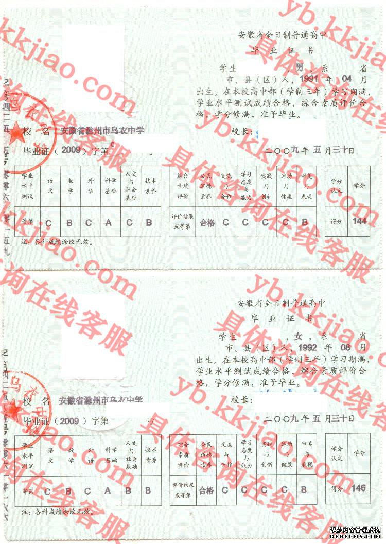 安徽省滁州市乌衣中学<a href='http://www.biyezhengyangben.net/' target='_blank'><u>毕业证样本</u></a>