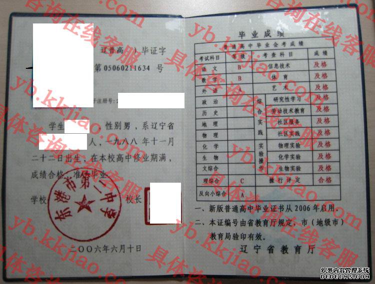 东港市第二中学<a href='http://www.biyezhengyangben.net/' target='_blank'><u>毕业证样本</u></a>