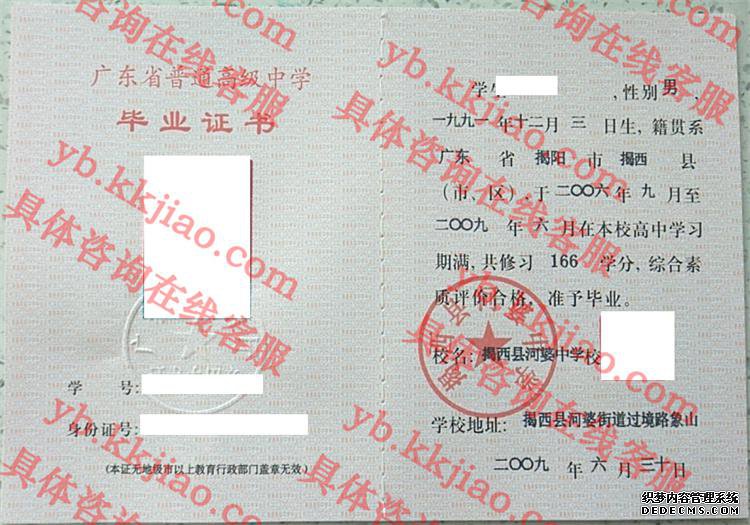 揭西县河婆中学<a href='http://www.biyezhengyangben.net/' target='_blank'><u>毕业证样本</u></a>