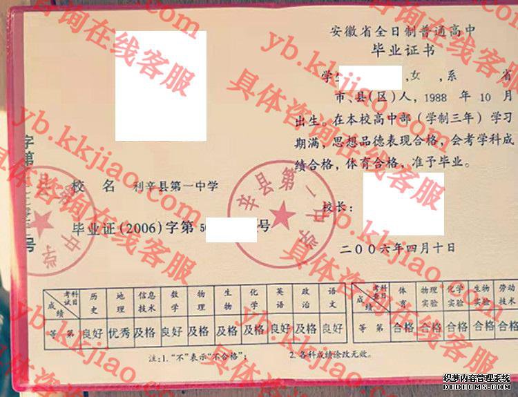 利辛县第一中学<a href='http://www.biyezhengyangben.net/' target='_blank'><u>毕业证样本</u></a>