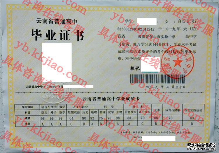 云南省保山市实验中学<a href='http://www.biyezhengyangben.net/' target='_blank'><u>毕业证样本</u></a>