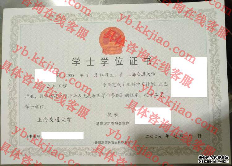 上海交通大学学士学位样本