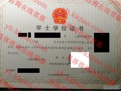 上海外国语大学学士学位证书样本