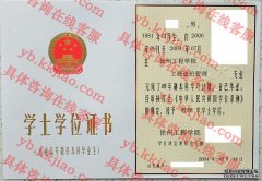 徐州工程学院学士学位证书样本